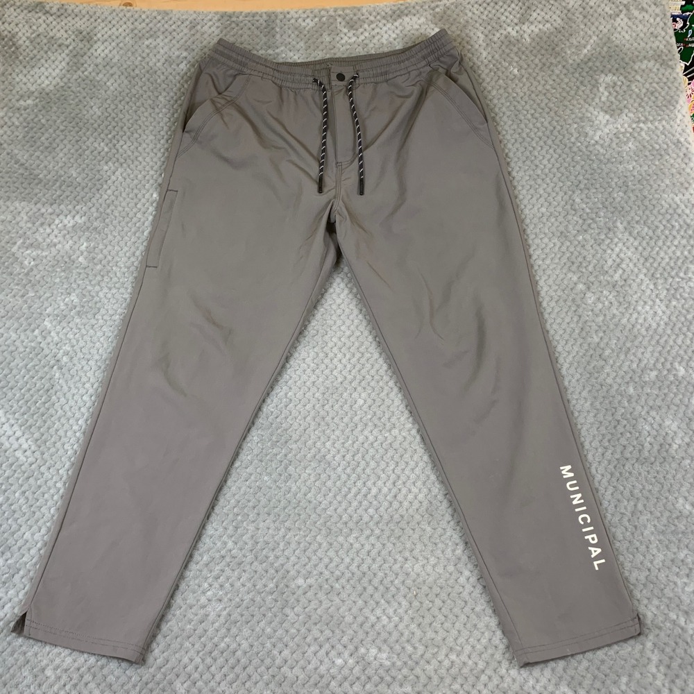Municipal Sport Utility Gear Pant Men L Gray Stretch Performance Jogger Athletic